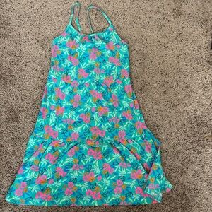 Cat & Jack Teal and Pink Floral Dress